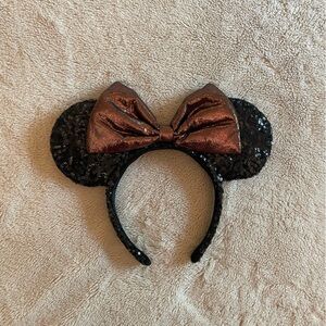 Disney Belle Bronze Sequin Minnie Ears Headband